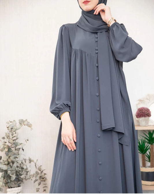 Versatile Georgette Abaya With Matching Hijab | Abayas by Aisha